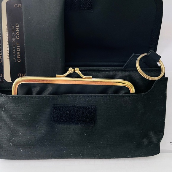 New 4in1 Jordache Wallet/Card holder/Snap Coin purse& Keys ensemble Black Velcro - Picture 8 of 9